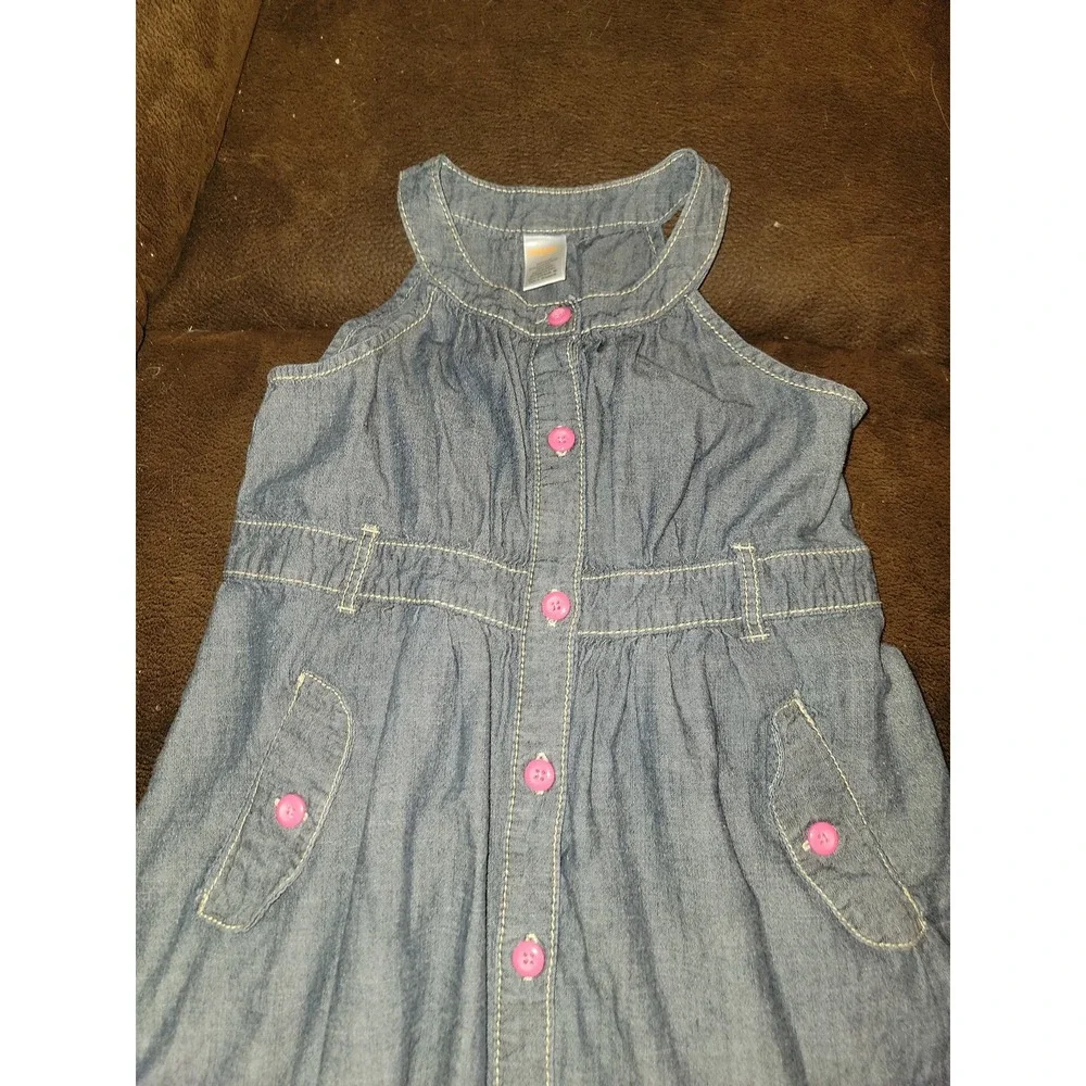 Gymboree bright tulip denim dress‎ size 9